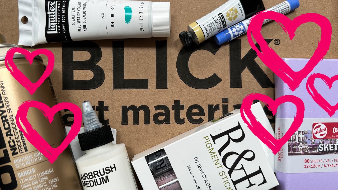 unique-art-supplies-unboxing-swatching-mixed-media-haul-from-blick
