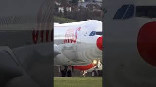 Happy New Year from Zurich Airport. #777 #aviation #swiss #airbus #a340 #takeoff