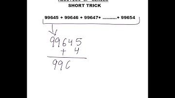 SHORT TRICK To Add 10 CONSECUTIVE NUMBERS within 10 seconds