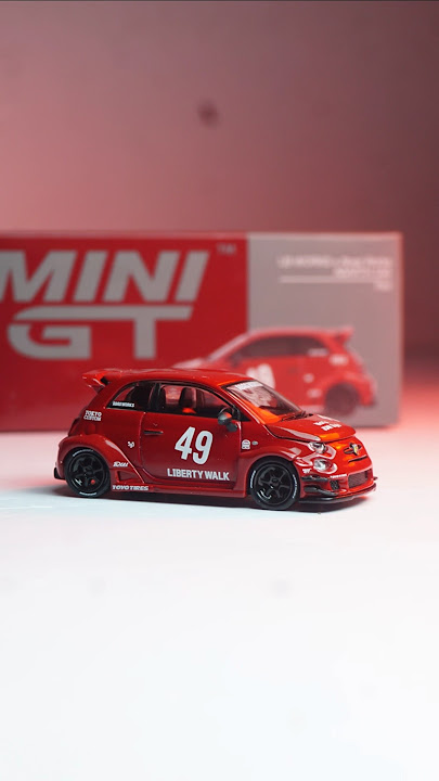 Fiat ABARTH 595 |  Mini gt LB-WORKSX Abas Works. Red color 1:64  #diecast #scalemodel #car #shorts