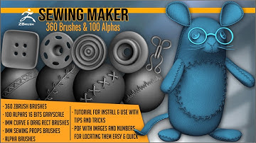 Model a rag toy and detail it with Sewing Maker For ZBrush by Artistic Squad
