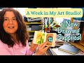 The best sketchbooks the first page draw with me art studio vlog