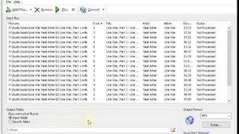 Convert M4b to MP3 and cut by M4b chapters