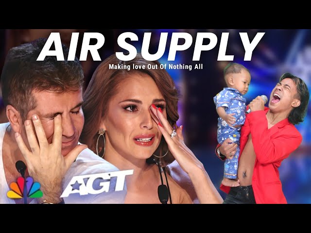 Golden Buzzer All the judges cry when the strange baby from the Philippines sang the Air Supply song class=
