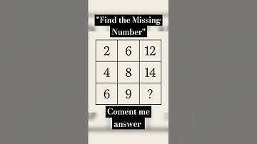 Find the Missing Number #maths #logic #viralvideo