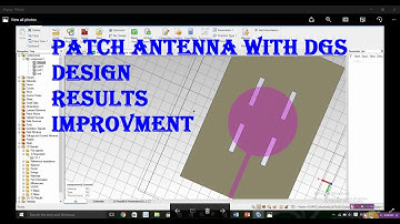 Patch antenna with DGS in cst | 2D  3D results in cst| hfss