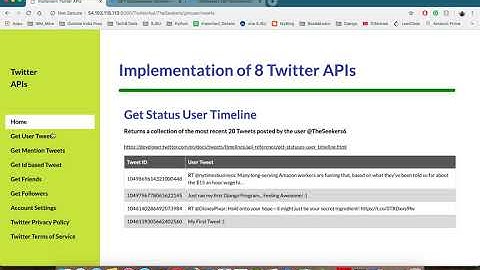 Twitter APIs Implementation in Django