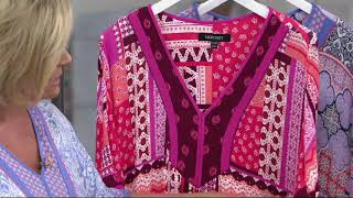 Ellen Tracy Jersey Knit V-Neck Long Caftan on QVC