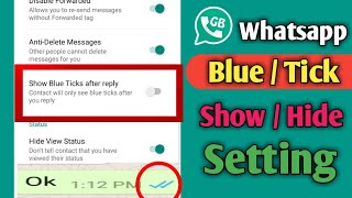 GB Whatsapp Blue Tick Settings | GB WhatsApp Blue tick Hide kaise kare screenshot 3