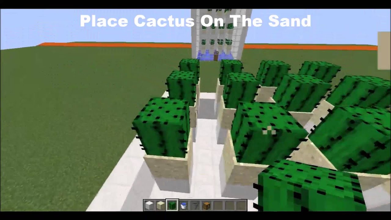 How To Make A Automatic Cactus Farm With One Hopper - YouTube