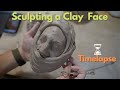 Sculpting a Face in Clay- Partial Timelapse