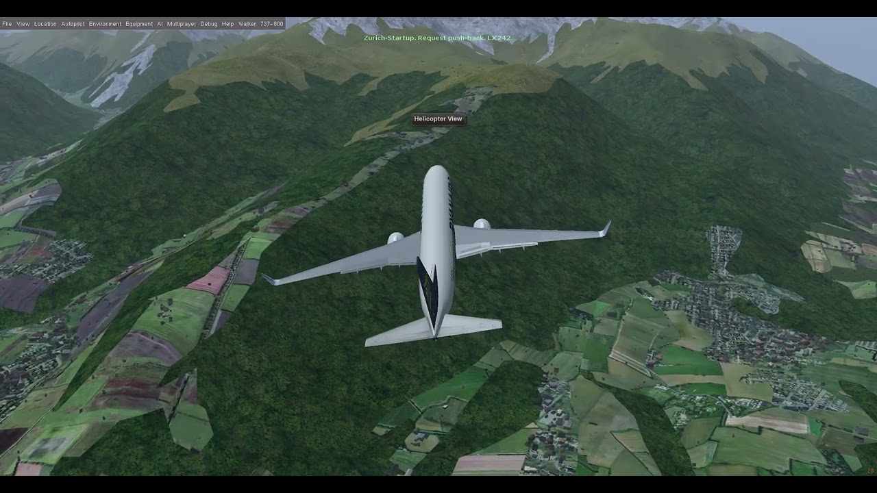 Flying Through a Postcard: B737-800 Alpine Hop from Innsbruck to Samedan | FlightGear 2024