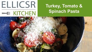 Turkey, Tomato, and Spinach Pasta by Kobe John