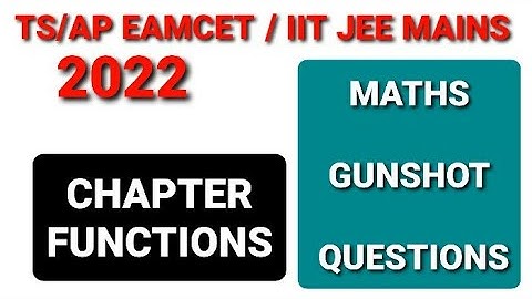 EAMCET MATHS GUN SHOT TOPICS FROM FUNCTIONS|EAMCET MATHS EXPECTED QUESTIONS FROM FUNCTIONS