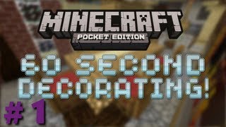 Minecraft Pocket Edition: 60 Second Decorating! #1 Modern Sofa and Rug!