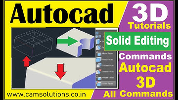 Autocad 3d Tutorials: Solid Editing commands | autocad 3d tutorials
