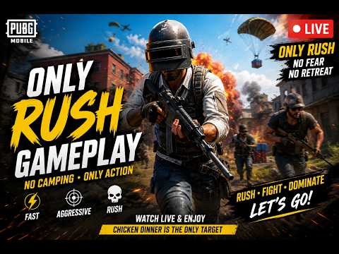 Only Rush GamePlay ll Pubg Live ll Bgmi Live