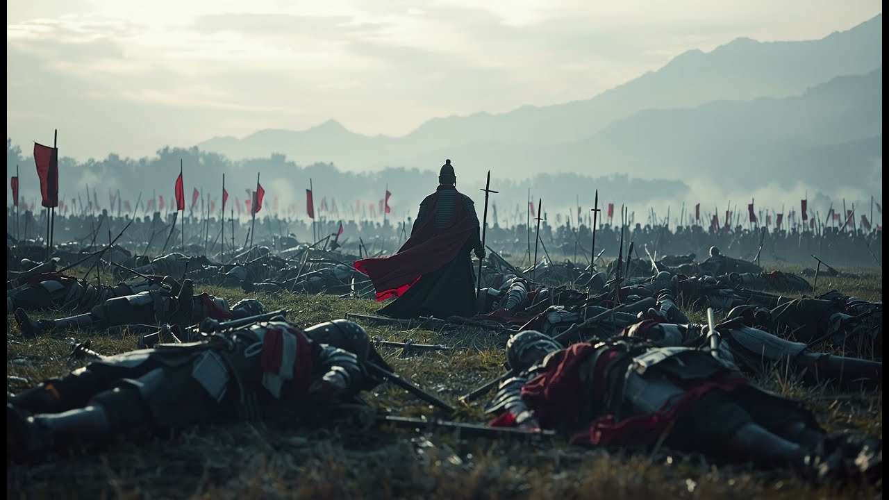 15卸甲歸田系列，多為史詩曲風，以戰爭為題材，目的是讓人深省戰爭，並願天下永無戰事。此曲勝敗之外，希望各位能喜歡。Excelente música con IA、Epic genre、AI音樂。