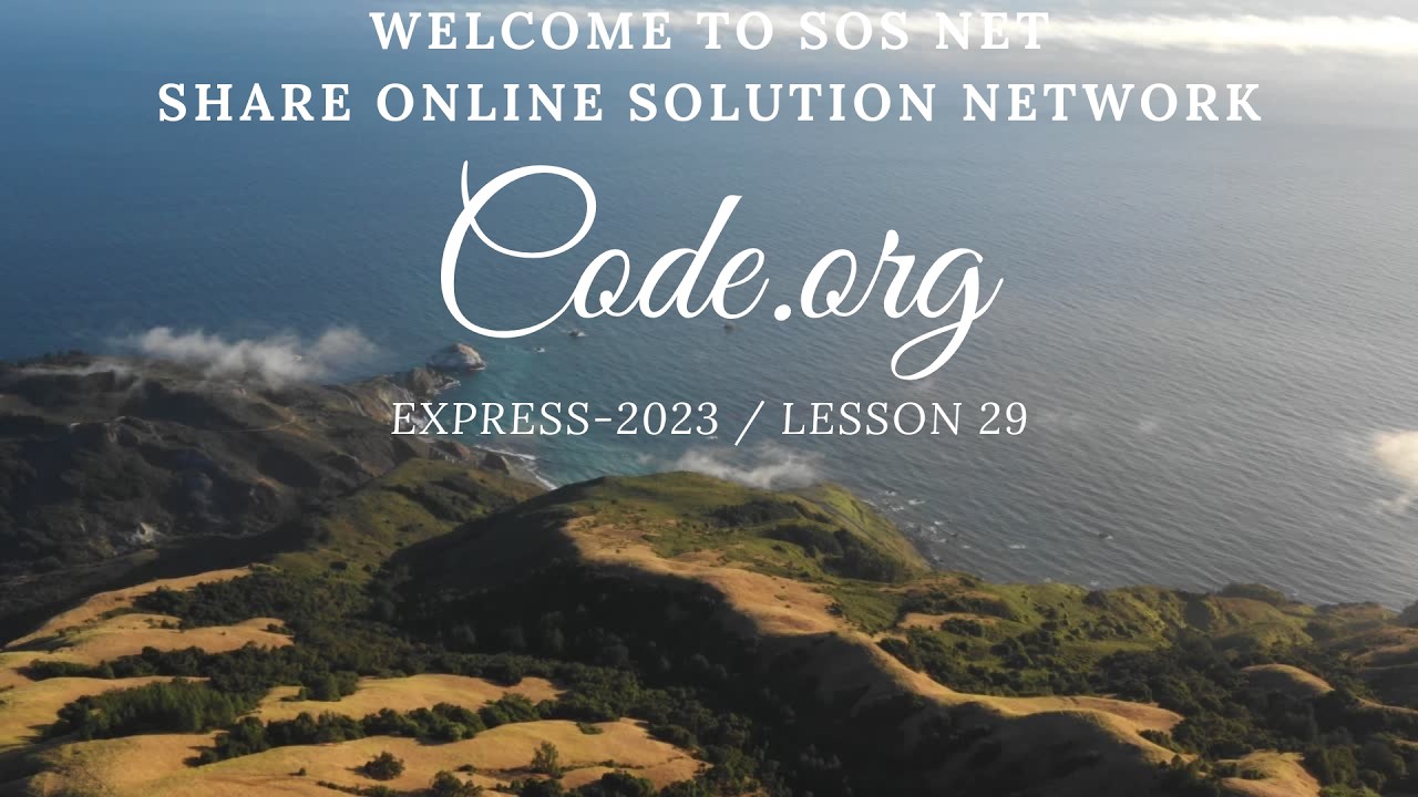 sOs Net - Code.org - Express-2023 Lesson 29 - Diamond Eyes - YouTube