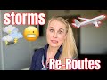 The Real Life Of A Flight Attendant | STORMS, Re-Routes, &amp; Late Nights!