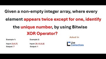 Find the unique number in an array where every element appears twice, using the Bitwise XOR operator
