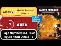 📘 Ganita Prakash Class 8 Part 2 | Chapter -  7 Area | Page 151–152 | Figure It Out | Q no. 2 - 6 |