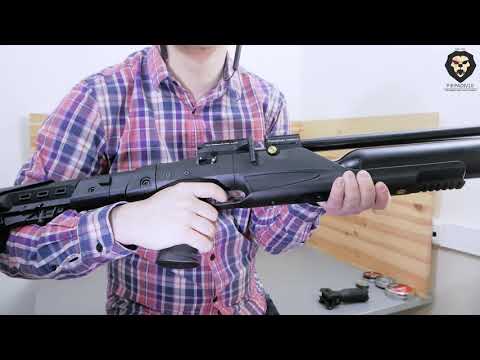 Пневматическая винтовка Kral Puncher Jumbo NP-500 (6.35 мм, складной приклад) видео обзор