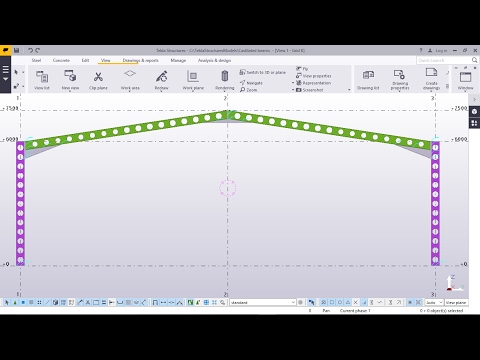 How to Create Portal Frame Using Castellated Columns and Beams