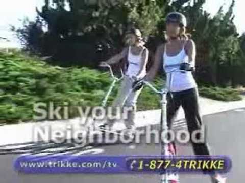 Trikke patineta, vehículo de 3 ruedas, skate, fitness, ski, ejercicio 