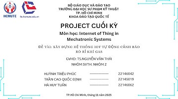 Final Project IOT: Hệ thống cảnh báo rò rỉ khí Gas