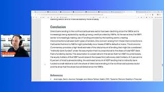 Review of Cleveland Federal Reserve Bank paper on bank lending to NBFIs