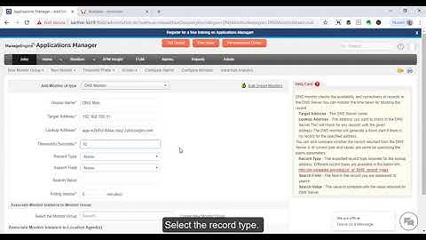 How to add DNS monitor