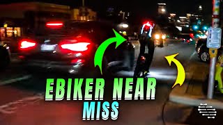 Ebiker's Near Miss Encounter with a Car