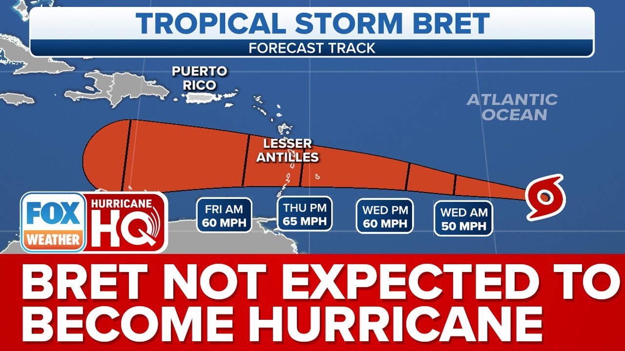 Bret Not Expected To Strengthen Into Hurricane, Will Remain Strong ...