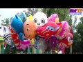 Brincando com Balão Tubarão de - Caráter de balões de brinquedos Masha, Boboiboy, Upin&Ipin, etc