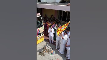 Flagging off the Prema Pravahini Rathams from Prasanthi Nilayam