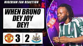 MANCHESTER UNITED 3-2 NEWCASTLE  ( Festus - NIGERIAN FAN REACTION) PREMIER LEAGUE  2023-24 HIGHLIGHT