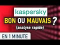 Kaspersky estil un bon antivirus en 2021  analyse rapide