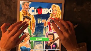 iPad ASMR   Let's play Cluedo  Clicky Whispers & Writing Sounds