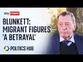 Politics Hub: Migration numbers are a &#39;complete betrayal&#39;, says Lord Blunkett