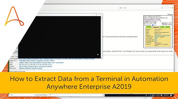 How to Extract Data from a Terminal in Automation Anywhere Enterprise A2019