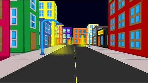 3-D City Street (Anime Studio 9 Pro)