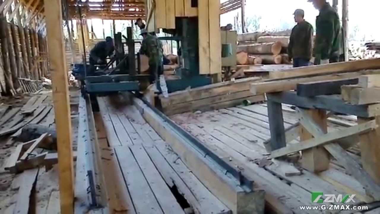 Band saw + Multi rip saw ,cut the round log and plank 