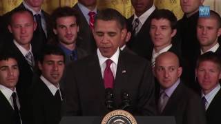 Barack Obama Singing Get Lucky by Daft Punk ft  Pharrell