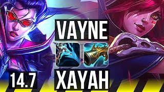 VAYNE & Alistar vs XAYAH & Zyra (ADC) | 65% winrate, 15/2/5, Legendary | EUW Diamond | 14.7