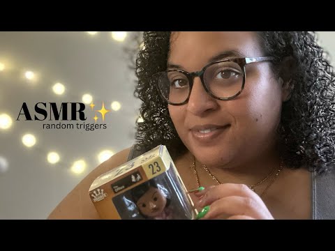 ASMR ~ Random Triggers ~ fabric sounds, tapping, whispered rambling