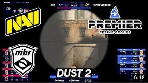 Вот так их   КРАСАВЦЫ  NaVi vs MIBR   Map 3 Dust2    BLAST Premier Spring Groups 2021