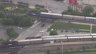 Commuters face extensive delays on 2 Metra lines after car crashes into bridge in Bucktown
