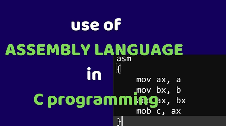 Assembly Language in C programming || Assembly language sum in C