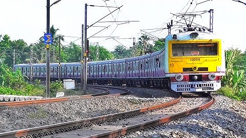 Fast Accelerating Conventional EMU Trains Speeding in Huge Curve & Skip Furiously | Eastern Railways